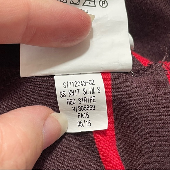 Old Navy Burgundy and Red Striped Midi Length Shirt Dress Women's Size XXL - Picture 6 of 8